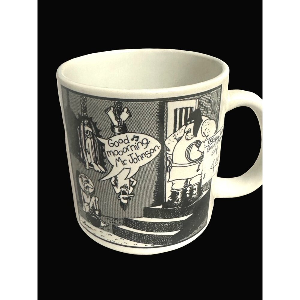 1982 Good Morning Mr Johnson Torture The Far Side‎ Gary Larson Mug